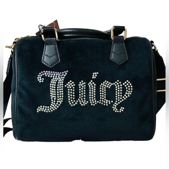 NWT Juicy Couture Black Liquorice Obsession Satchel $99 - Picture 1 of 7
